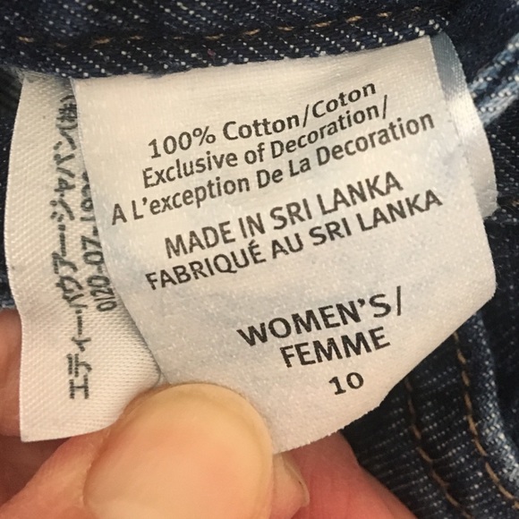 Cute Eddie Bauer cotton, decorated pocket jeans - Picture 6 of 8